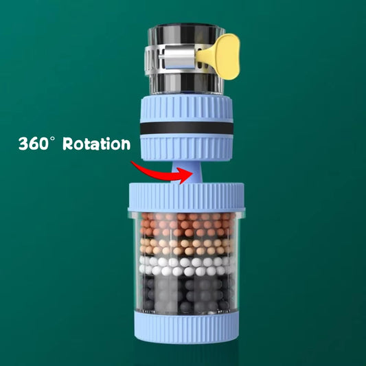 New 360° Rotation Water Faucet Filter Household Kitchen Faucet Mini Tap Water Clean Purifier Carbon Filter Filtration Cartridge