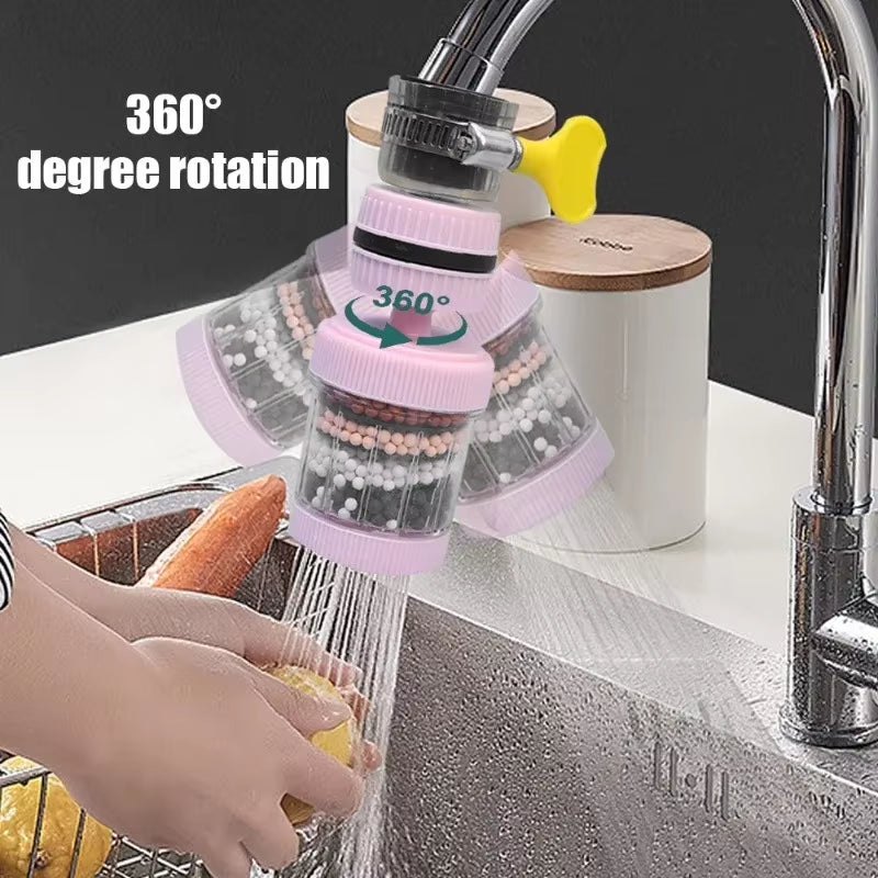 New 360° Rotation Water Faucet Filter Household Kitchen Faucet Mini Tap Water Clean Purifier Carbon Filter Filtration Cartridge