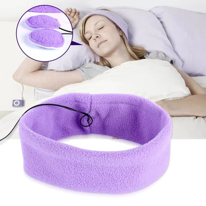 Washable Anti-Noise Sleeping Earphones Sport Running Stereo Music Headband Soft Sleeping Aid Fone Eye Mask Band for IOS Android