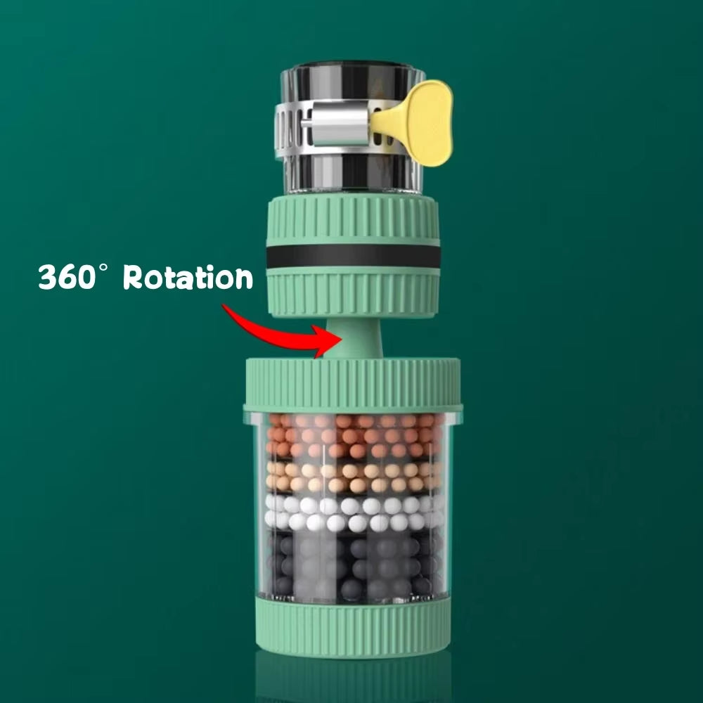 New 360° Rotation Water Faucet Filter Household Kitchen Faucet Mini Tap Water Clean Purifier Carbon Filter Filtration Cartridge