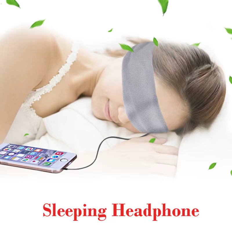 Washable Anti-Noise Sleeping Earphones Sport Running Stereo Music Headband Soft Sleeping Aid Fone Eye Mask Band for IOS Android